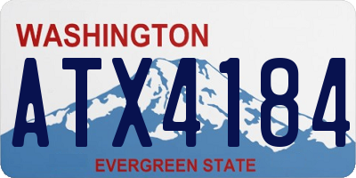WA license plate ATX4184