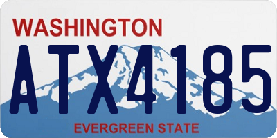 WA license plate ATX4185