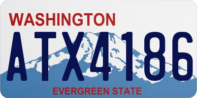 WA license plate ATX4186