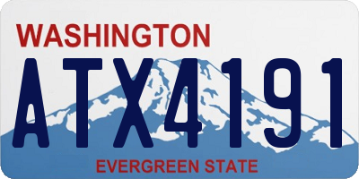 WA license plate ATX4191