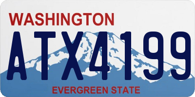 WA license plate ATX4199