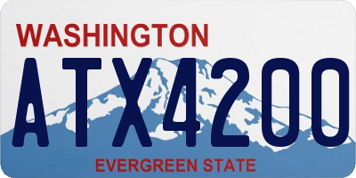 WA license plate ATX4200