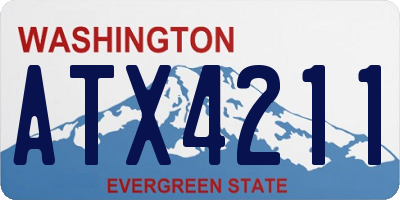 WA license plate ATX4211