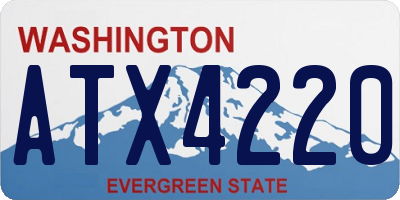 WA license plate ATX4220