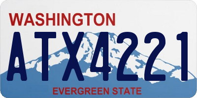 WA license plate ATX4221