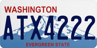 WA license plate ATX4222