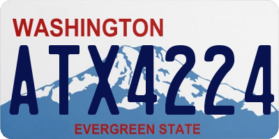 WA license plate ATX4224