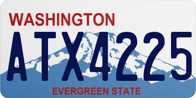 WA license plate ATX4225