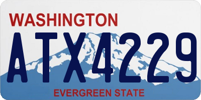 WA license plate ATX4229