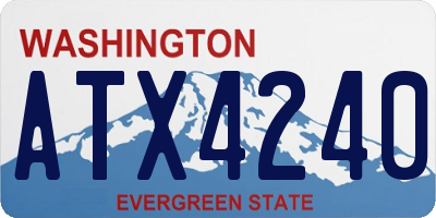 WA license plate ATX4240