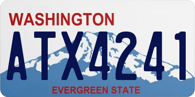 WA license plate ATX4241