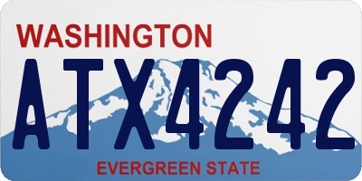 WA license plate ATX4242
