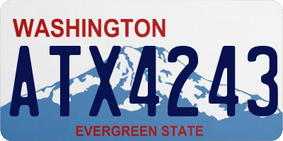 WA license plate ATX4243