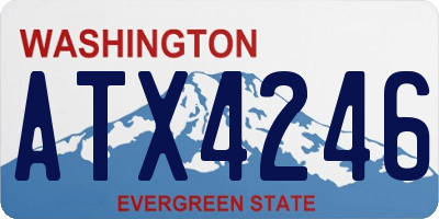 WA license plate ATX4246