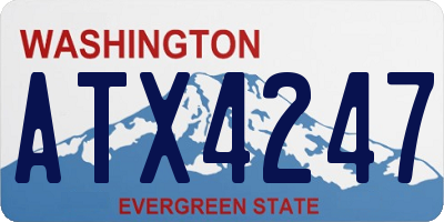 WA license plate ATX4247