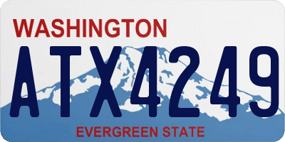 WA license plate ATX4249