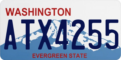 WA license plate ATX4255