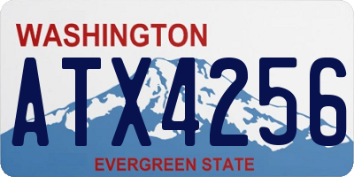 WA license plate ATX4256