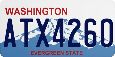 WA license plate ATX4260