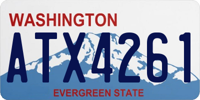 WA license plate ATX4261
