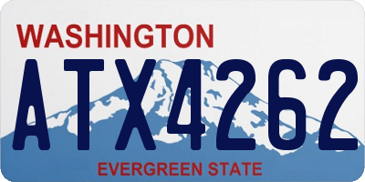 WA license plate ATX4262