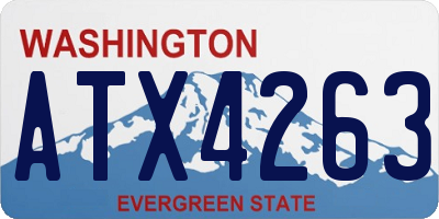 WA license plate ATX4263