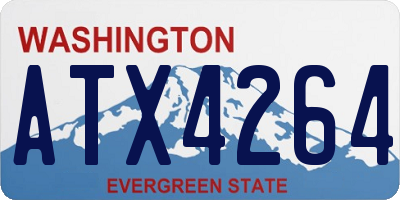 WA license plate ATX4264