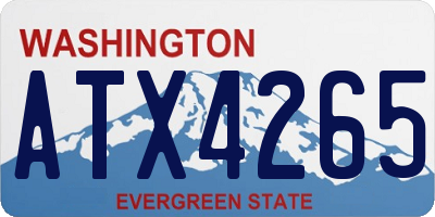 WA license plate ATX4265