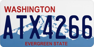 WA license plate ATX4266