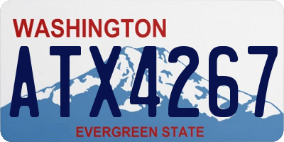 WA license plate ATX4267