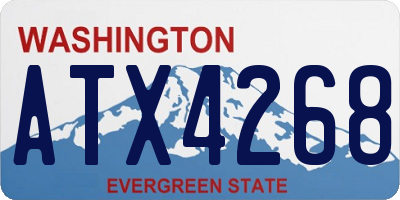 WA license plate ATX4268