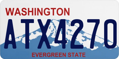 WA license plate ATX4270