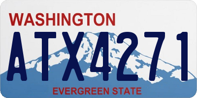 WA license plate ATX4271