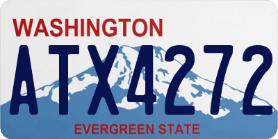 WA license plate ATX4272