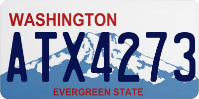 WA license plate ATX4273