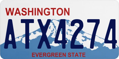 WA license plate ATX4274