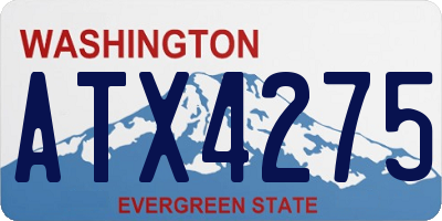 WA license plate ATX4275