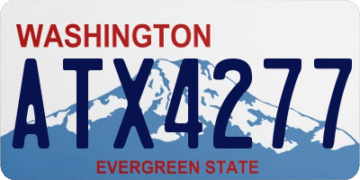 WA license plate ATX4277