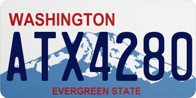 WA license plate ATX4280