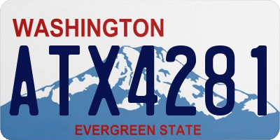 WA license plate ATX4281