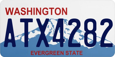 WA license plate ATX4282