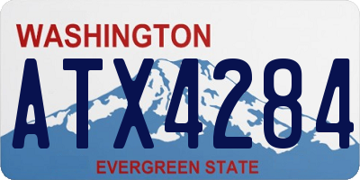 WA license plate ATX4284
