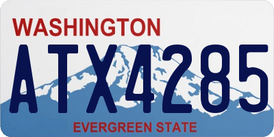 WA license plate ATX4285