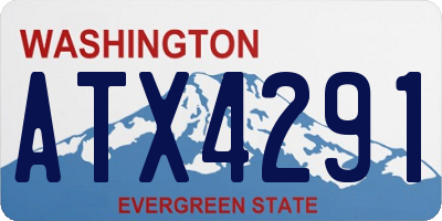 WA license plate ATX4291