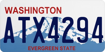 WA license plate ATX4294