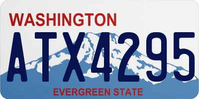 WA license plate ATX4295