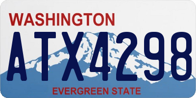 WA license plate ATX4298