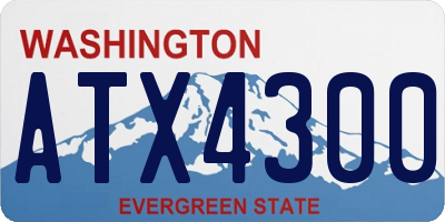WA license plate ATX4300
