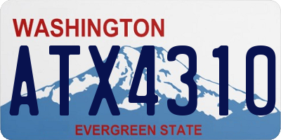 WA license plate ATX4310