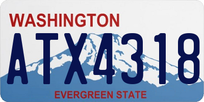 WA license plate ATX4318